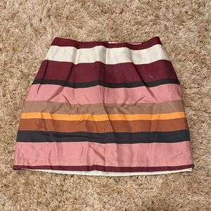 H&M Multicolor Striped Mini Skirt